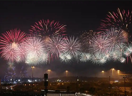 抚松县焰火晚会